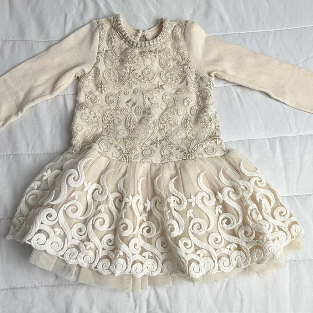 Saut de Lange Elegant Cream Lace Dress for Girls